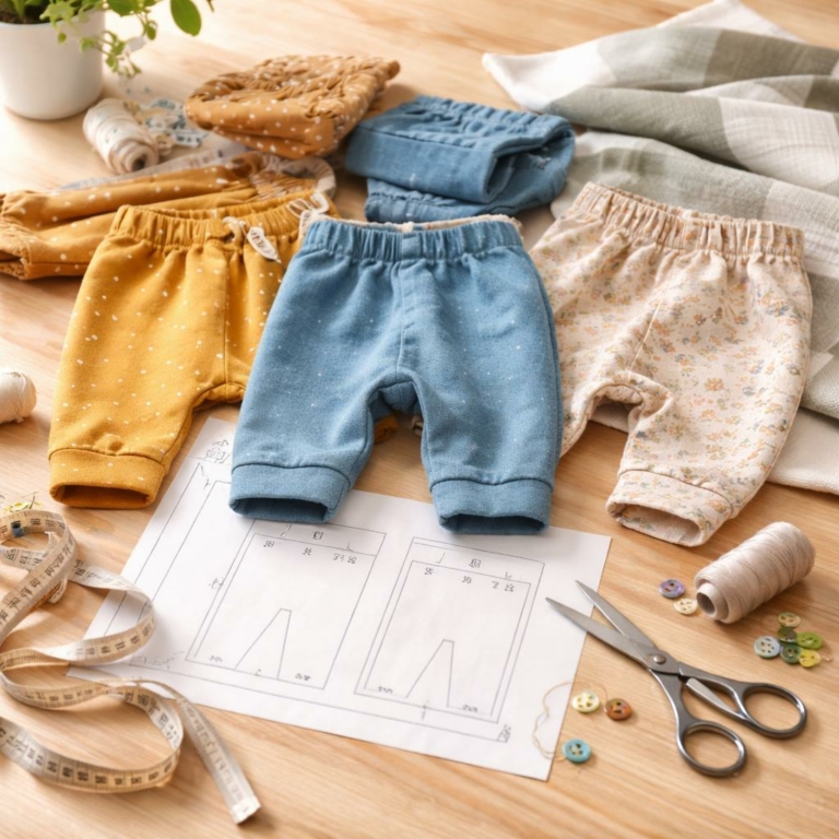 Patron gratuit de pantalon pour bébé — guide pratique pour coudre de 0 à 24 mois